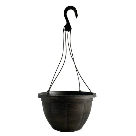Large Round Garden Wall Hanging Decoration Hanging Basket Pots for Plants Ronbo Sunrise Black Home Decoration Flower Basket