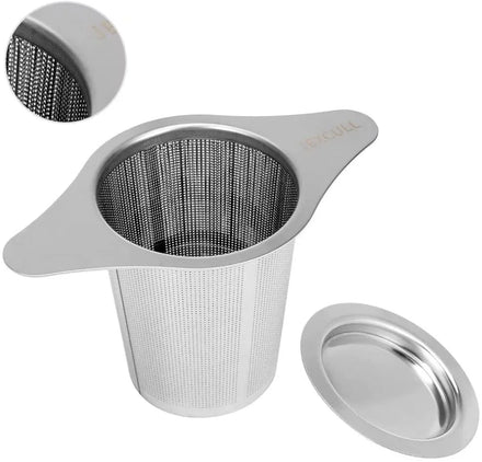 Food Grade Stainless Steel Universal Tea Infuser with Lid for Mugs Cups & Teapots Home Kitchen Use