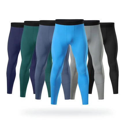 Men's Lightweight Compression Pants Quick Drying Breathable Stretch Sports Leggings Gym Training Athletic Wear