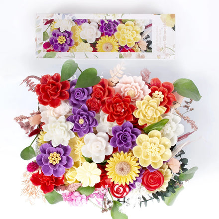Three Dimensional Floral Aromatherapy Candles Silicone Molds Handmade Rose and Peony Flower Dropper Decorations