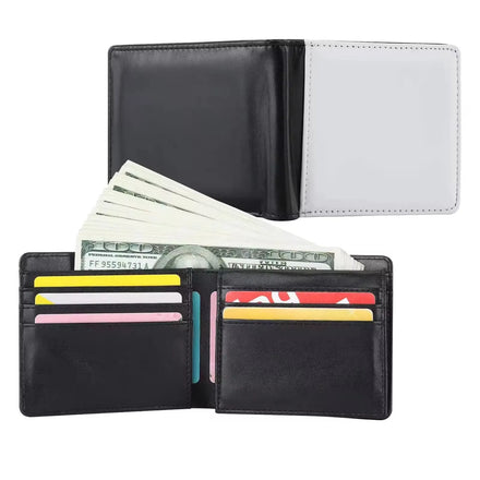 Home Textile Sublimation Blank Wallet Men's Short Wallet Custom PU Leather Wallet
