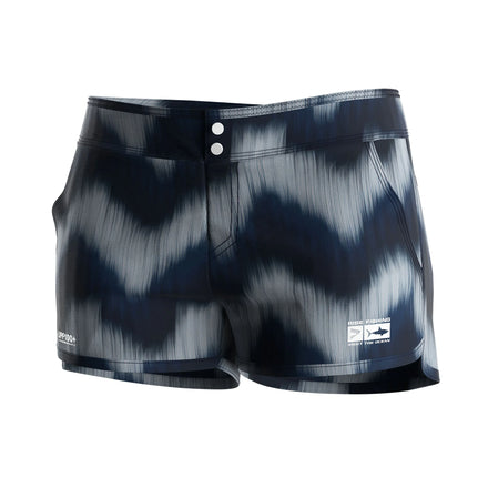 UV Protection Ladies Beach Fishing Shorts Slanted Pockets Fast Dry Modern Cut Custom Graphics for Tropical Travel