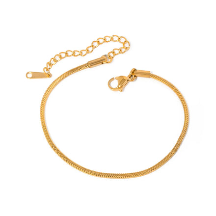 SC Hot Selling Fashion Gold Plated Bracelet Casual Stainless Steel Bracelets Minimalist Snake Bracelet for Women