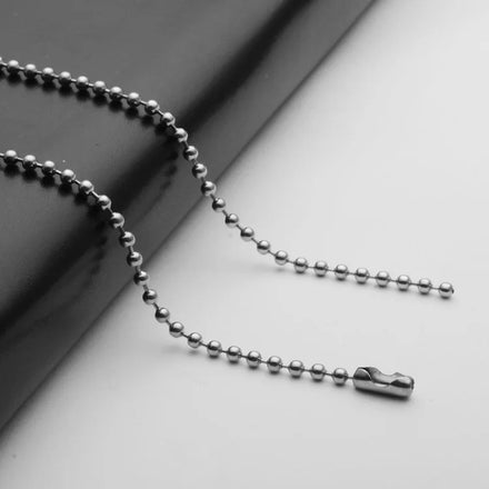 1.6-5mm Mens Womens Stainless Steel Silver Ball Necklace Chain