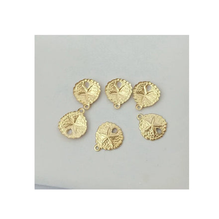 GP Hot Sale Fashion 14/20 Gold Filled Sand Dollar Charms for Non Tarnish Gold Pendant Findings