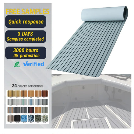 EVA Foam Faux Teak Boat Decking Sheet Custom Boat Flooring Mat No slip Boat Floor