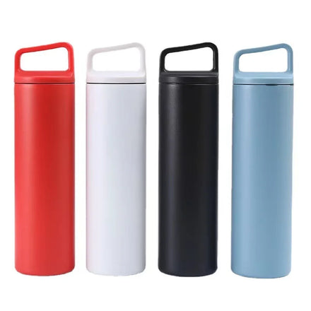 Wholesale Water Bottles 304 Stainless Steel Vacuum Straight Cup Double Wall Vacuum Bottle Skinny Tumbler With Handle