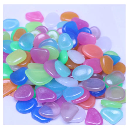 Colorful Luminous Pebble Stones Outdoor Glow in Dark Stones Garden Pebbles Fish Bowl Decoration Rocks Decor