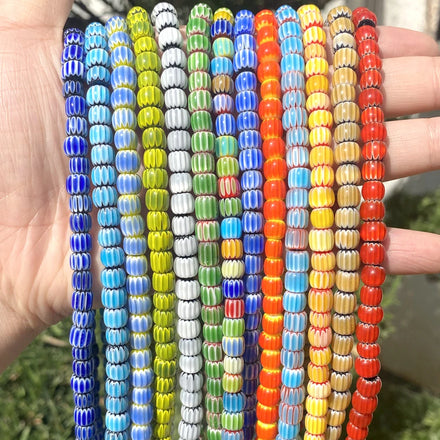 6mm Natural Colorful Ceramic Clay Porcelain Spacer Loose Beads for Jewelry Making Beadwork DIY Bracelet Necklace 15.5 Inches
