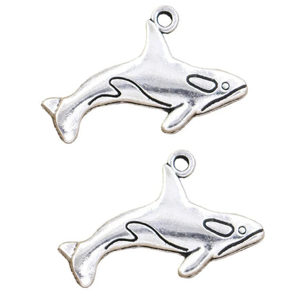 Charms Shark Fish 33x21mm Tibetan Silver Color Pendants Antique Jewelry Making DIY Handmade Craft