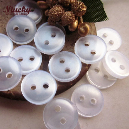 Cheap Price Niucky R0101-012 11mm 2 Holes Flatback Washable Classic Bowl Resin Shirt Buttons for Clothing Handmade Basic