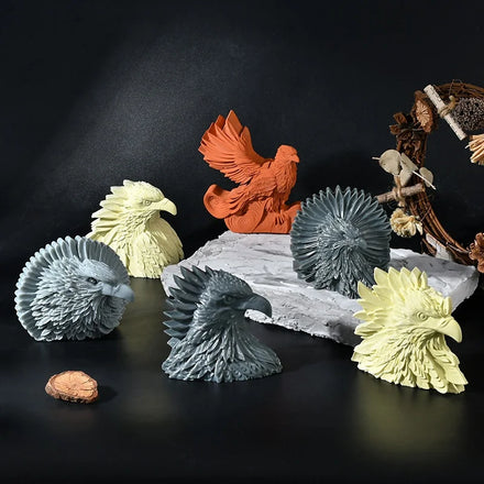 Eagle Aromatherapy Candle Silicone Mold DIY Simulation Animal Gypsum Expansion Stone Wall Decoration Grinding Tool