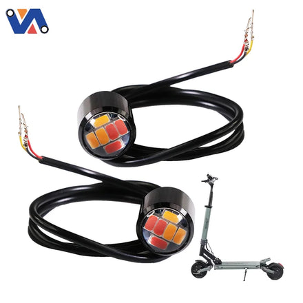 New Image Wholesale ABS Electric Scooter Spare Parts Front Rear LED Head Tail Light Yellow Red Vset8/8+ E Scooter LED Tail Light