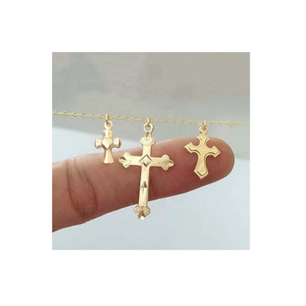 GP Factory Direct Sales 14k Gold Filled Fashion Jewelry Cross Charms Pendants for Permanent Jewelry Chains Making Pendants