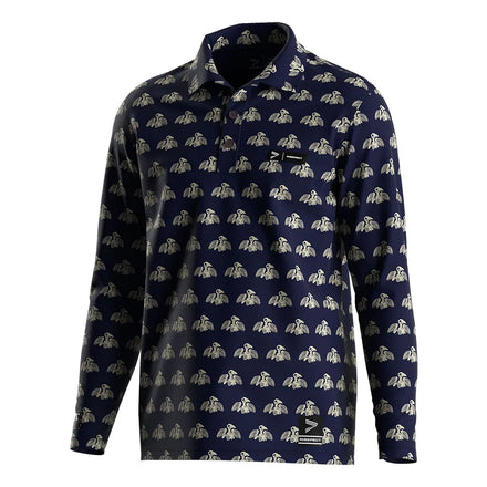Factory Sublimation Middle Age T-Shirt Long Sleeve T Mens Cool Quick Dry Spandex / Polyester Golf Print Polo Shirt