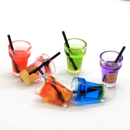 3D Mini Resin Fruit Juice Charms Fit Bracelet Earring Jewelry DIY Accessory Handmade