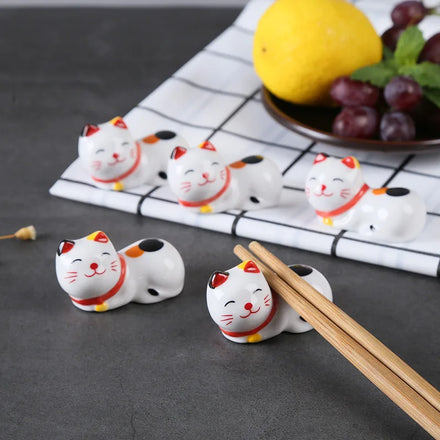 Hot Sell Home Desktop Garden Decorative Tabletop Porcelain Chopstick and Spoon Stand Dinnerware Ceramic Chopstick Rest