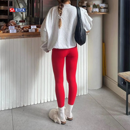 Wholesale Custom Breathable Knitted Spandex Polyester High Waisted Athletic Gym Yoga Pants Leggings for Women