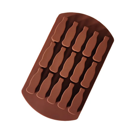 DIY Homemade Bottle Shaped Chocolate Molds Candy Moulds BPA-Free Non-Stick 15 Holes Silicone Bottle Shaped Ice Cube Tray Mold