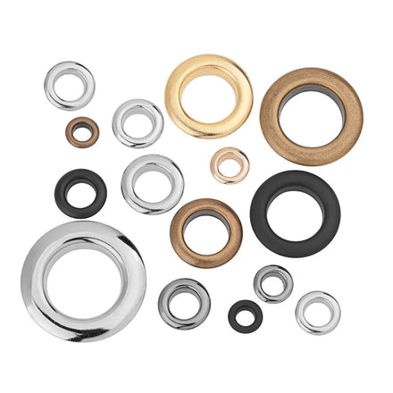 Factory High Quality Custom Silver 12mm Eyelet Ring Metal Grommets Eyelets for Garment Curtains Shoes Bags Leathers Outdoor Gear