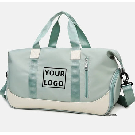Custom Logo Workout Sports Personalized Fitness Yoga Bags Oxford Gym Bag for Women Men Travel Duffel Bag With Shoe Compartment