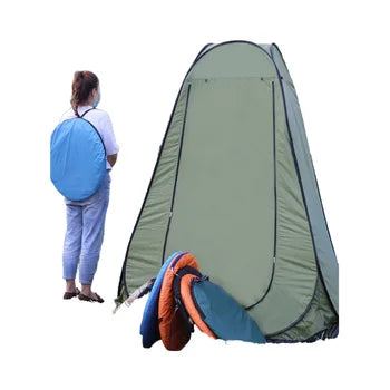 Custom Logo Outdoor Pop up Privacy Camp Toilet Changing Room Pod With Window Camping Shower Tent