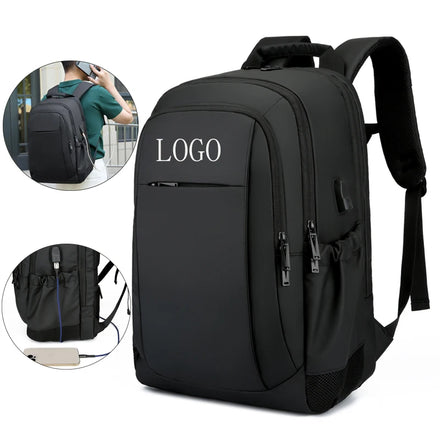 Wholesale Custom Waterproof 15.6 17inch Men's Business Anti Theft Mochilas Travel Women USB Laptop Knapsack School Bag Backpacks