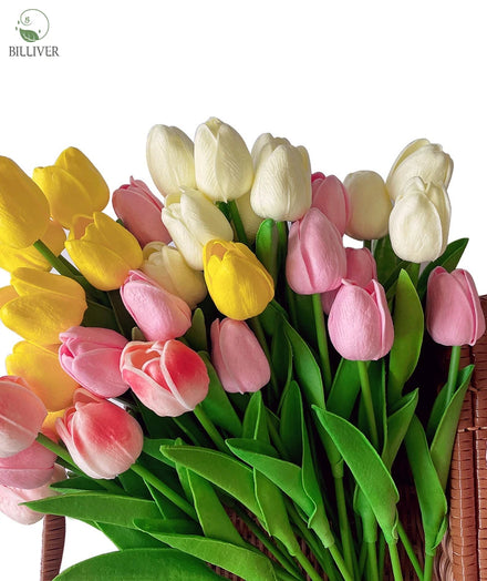 Artificial Tulip Flowers Silk Artificial Flowers in Bulk Real Touch Tulip for Party Home Decoration Wedding Party Office Decor