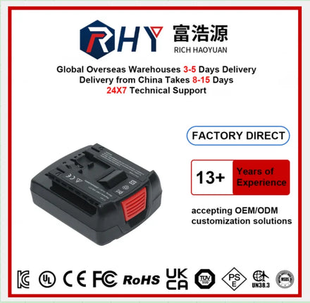 Professional Battery for Power Tools Replacement 18v for BS Lithium Rechargeable Battery BAT610