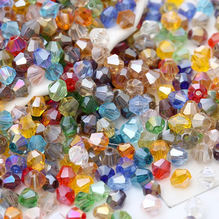 New Hot Sale 300pcs 6mm Bulk Crystal Glass Beads for Necklace Bracelet Earrings DIY Jewelry Crafts Making Supplies