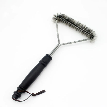 Stainless Steel Barbecue Accessories Wire Bristle BBQ 3-Sided Barbecue Wire Bristle 12-inch Triangle Grill Cleaning Brush