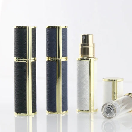 Travel Perfume Atomizer Leather Luxury Perfume Bottle Portable Refillable Atomizer 5ml