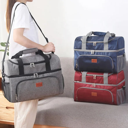 Hot Sale Thickened Double Large Picnic Insulated Ice Bag Waterproof Thermal Lunch Bag for Travel