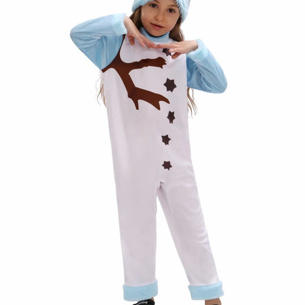 Snowman Winter Pajamas Olaf Cosplay Children's Costume Christmas