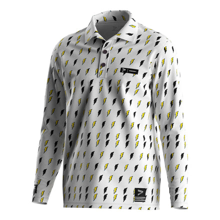 Latest Sublimation Casual Tshirt Men'S Striped Collar Long Sleeves Mens Cool Quick Dry Shirt Golf Polo Shirts Curved Hem