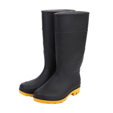 Wholesale SNEDA Unisex Waterproof Rain Boots Anti Slip and Wear Resistance PVC Work Boots Men Fishing Shoes Black SN4243