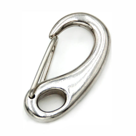 Stainless Steel 304/316 Rope Connector Egg Safety Lock Shaped Carabiner Oval Spring Snap Hook