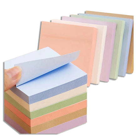 Morandi Self-Adhesive Paper Memo Pad Sticky Notes Bookmark with Point Marker Sticker for Office School Use Made Offset Paper