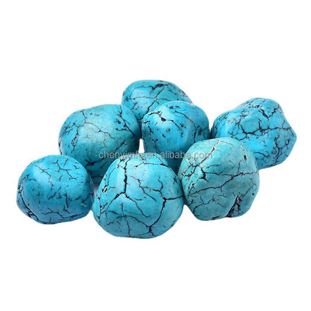 Blue Green Turquoise Polished Tumble 2-8cm Throat Chakra Healing Crystal Eco-Friendly Palm Stone Pocket Stone
