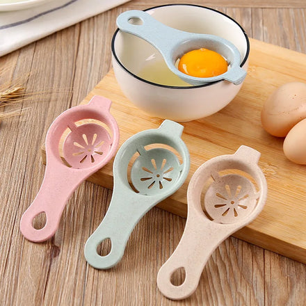 Household Baby Bake Eco-Friendly Wheat Straw Filter Screen Egg White & Yolk Separator Machine Mini Home Kitchen Tool