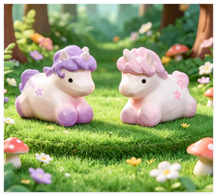 Personalized Mini Kawaii Cute DIY Bath Bomb pink rainbow Resin unicorn Toy Kids Children Educational Small Figurine Manufacturer