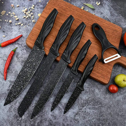 Professional Home Kitchen Chef Knife Anti Mold Knife Set of Six Pieces