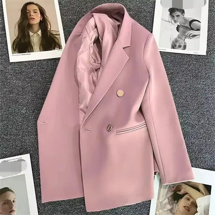 S-3XL Metal Buckle Suit Blazer New Korean Style High-end and Trendy Suits for Spring and Autumn Blazer