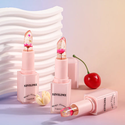 Flower Color Changing Lipstick Vendor Moisturizing Transparent Flower Lipstick Private Label
