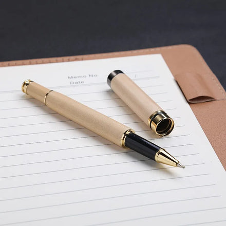 New Manufacturer Wholesale Promotional Brass Lids Wood Roller Custom Logo Pen for Gift