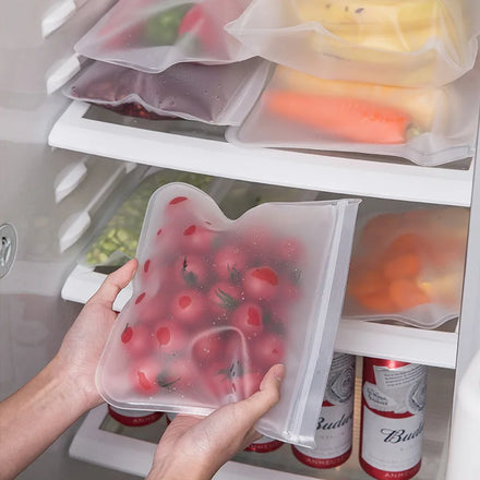 Reusable Upright Sealed Leak-proof Container Food Storage Bag Refrigerator Fruit and Vegetable Storage Bag Ziplock Bag