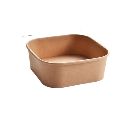 Senang Disposable Eco Paper Square Salad Bowls With Lids Paper Bowl Take Away Packaging Container