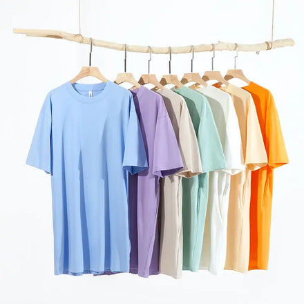 Custom Men'S Blank Printed T-Shirt Plain Bulk Unisex Tshirts 100% Cotton Heavy T Shirts for Men and Women