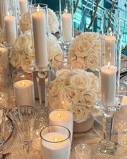 Crystal Glass Candlestick Candelabrum Candle Stick Holders for Wedding Party