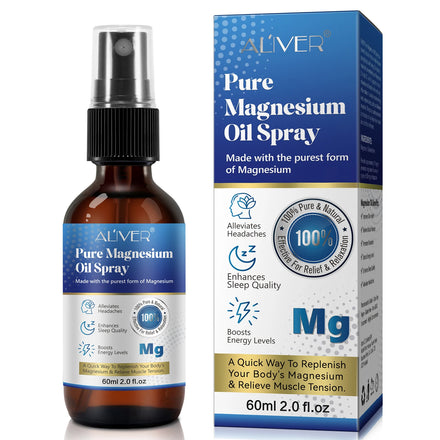 ALIVER Wholesale 100% Natural Magnesium Mist Oil Spray for Athletes Joint and Muscle Health with Essential Oil